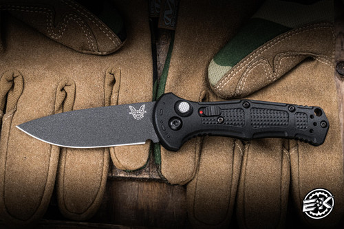 Benchmade Mini Claymore Automatic Folding Knife Grivory 3" D2 Drop Point Black 9570BK
