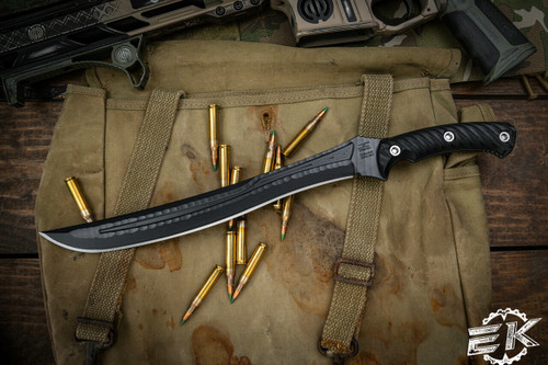RMJ Tactical 3V Syndicate Drake Short Sword Black G10 11" Textured Black Cerakote