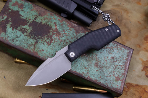  GTK Knives Elementak Friction Folder Black G10 Handle 2.75" RWL-34 Stonewash 