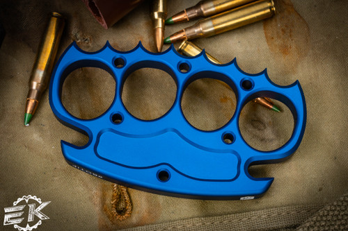 NCC Knives Knuck Spiked Grapnel Blue Aluminum Paper Weight 