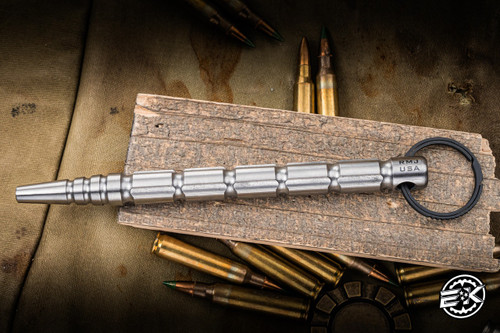 RMJ Tactical Pokey Boi Kubaton Tumbled Titanium 6" Self Defense Tool