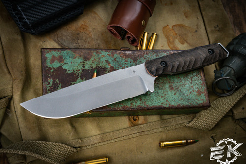 Toor Knives Field 1.0 Fixed Blade Knife Ebony 6.0" Stonewash (Preowned)