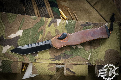 Heretic Knives Hydra Single-Action Copper OTF Knife 3.6" Tanto Black H006-10A-CU (Preowned)