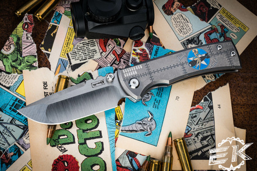 Chaves Knives Ultramar Redencion Street "Lady Luck Bombers" Titanium Folding Knife 3.25" Drop Point