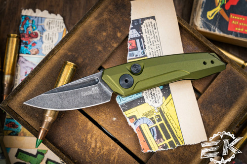 Kershaw Launch 9 Automatic Knife OD Green 1.8" Blackwash 7250OLBW