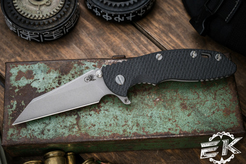 Rick Hinderer Knives XM-18 3.5" Fatty Wharncliffe Black G10, Working Finish, S45VN