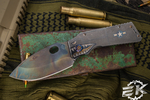 Medford TFF-1 Tactical Fighting Folder Knife Warthog/Stars N Bars Titanium 4.0" Vulcan