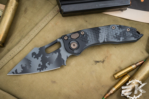 Microtech/Borka Blades Stitch Urban Camo Automatic Knife Bronze Accents 169-1UCS (Preowned)