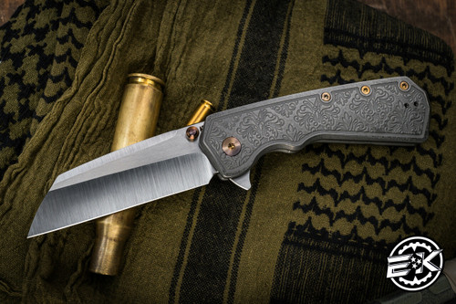  A2D Attn2Detail Mercantile Delta Titanium Paisley Etch 3.35" Sheepsfoot 