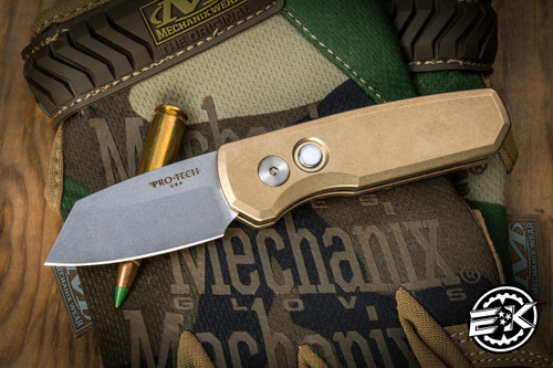 ProTech Runt 5 Limited Automatic Knife Bronze 1.9" MagnaCut Reverse Tanto R5410