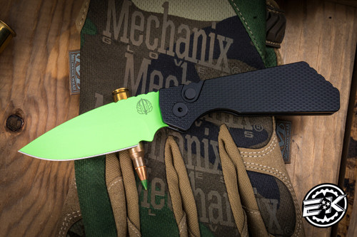 ProTech Strider PT+ Automatic Folding Knife Textured Black 3.05" MagnaCut Green Cerakote  USN Show Special