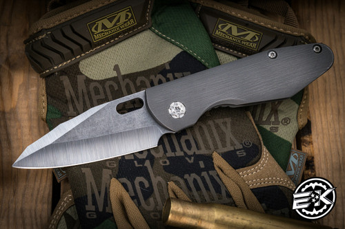 RIP Knives Custom "Fury Mini" Gen 2 Titanium Barked Framelock 2.75" Satin