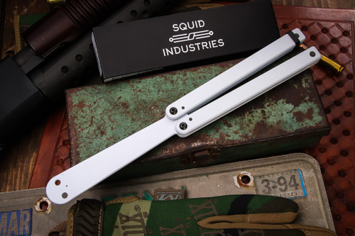 Squid Industries Squiddy-U Blue Butterfly Balisong Trainer Polymer 