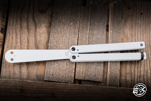 Squid Industries Squiddy Trainer Butterfly Balisong 4.3" White Polymer