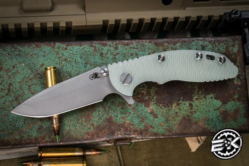 Rick Hinderer Knives XM-18 3.0" Spanto Knife Translucent G10, Battle Bronze