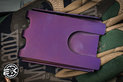  Chaves Knives Ultramar Ti Fold Wallet Titanium Stonewash Purple (Card Only)