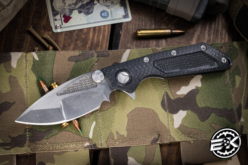 2013 Marfione Custom DOC (Death On Contact) Carbon Fiber Flipper 3.75" Elmax (Preowned)