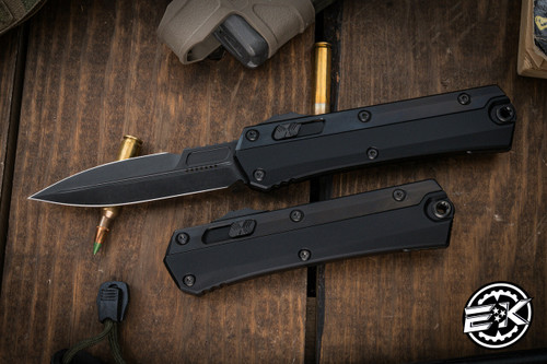 Microtech "Glykon" OTF DLC Shadow Aluminum/Titanium 3.75" Bayonet 184-1DLCTSH