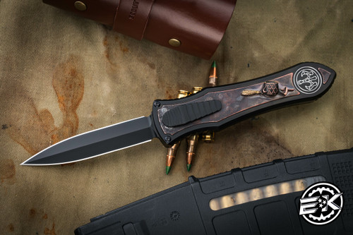 Hawk/Serge Knives Deadlock Model C Titanium/Copper Inlays 3.5" DLC Dagger Magnacut