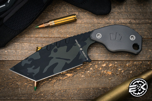 Blackside Customs/Strider Knives SLCC Fixed Blade Knife Titanium 3.75" Black Multi-Cam