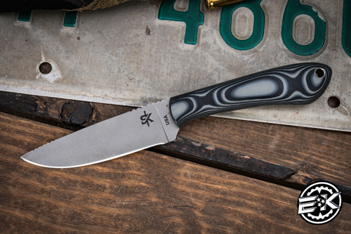 Schenk Knives Badger Fixed Blade G10 4" Stonewash (Preowned)