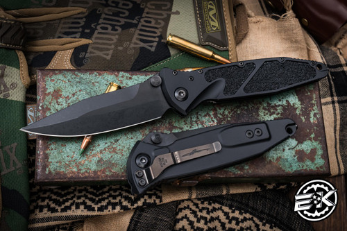 Microtech Socom Elite Manual Folding Knife 4" Spike Grind DLC Shadow 160-1DLCTSSH