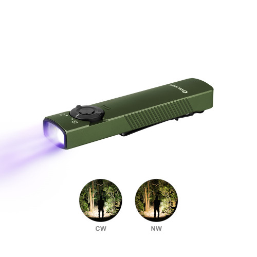 Olight Arkfeld OD Green Flat Body Flashlight with Green Laser & White Light 1000 Lumens