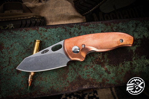 Three Rivers Manufacturing NERD Folding Knife Copper 2.2" MagnaCut Stonewash
