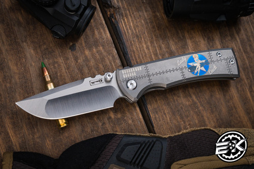 Chaves Knives Ultramar Street Redencion "Lady Luck Bombers" Titanium Folding Knife 3.25" Drop Point