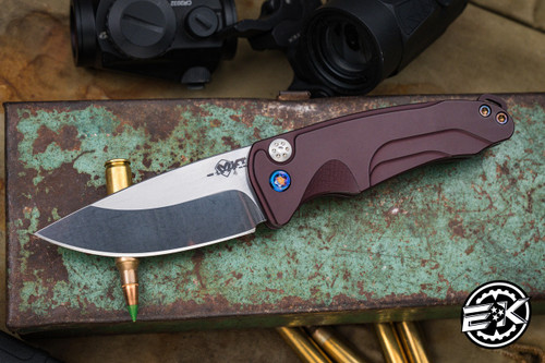 Medford Smooth Criminal Automatic Folding Knife Red 3" Tumbled Drop Point