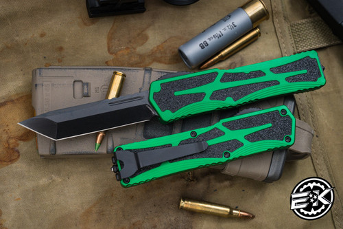 Heretic Knives "Colossus" Toxic Green OTF Automatic Knife Green 3.5" Tanto DLC H040-6A-TXGRN