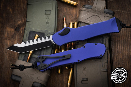 Heretic Knives Hydra Purple Aluminum OTF Knife 3.6" Tanto Two-Tone Black H006-10A-PU