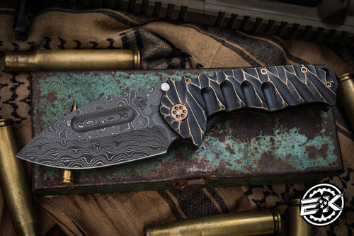 Medford Praetorian Ti Predator Sculpted PVD/Bronze Titanium 3.75" Damascus