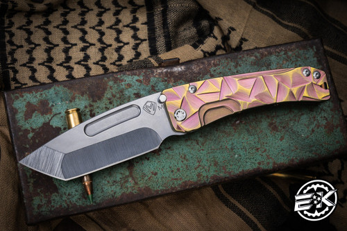 Medford Slim Midi Folding Knife Rose Sculpted "Stained Glass" 3.25" MagnaCut Tanto Tumbled
