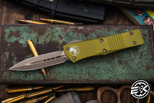 Microtech Troodon OTF Automatic Knife OD Green 3" Bronze Apocalyptic Dagger 138-13APOD (Preowned)