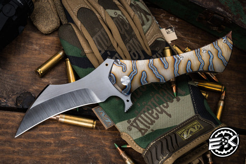 Sergey Rogovets Grim Reaper 180 Prototype Flamed Titanium 4.4" Satin Finish