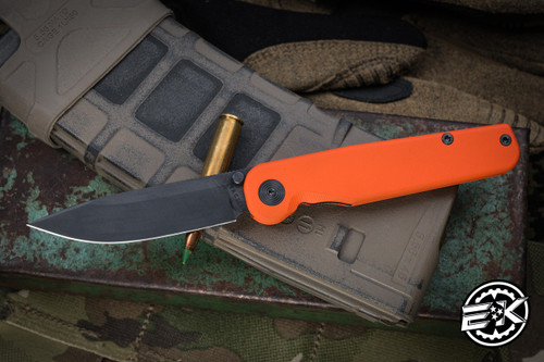 Tactile Knife Co. "Rockwall" Safety First Orange Titanium Folding Knife 2.84" MagnaCut (Preowned)