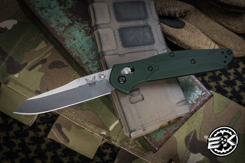 Benchmade Osborne 940 AXIS Lock Folding Knife Green 3.4" Satin Reverse Tanto 940 (Preowned)