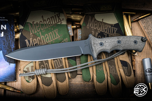 Chris Reeve Knives Green Beret Fixed Blade Knife Black Micarta 7" MagnaCut Spear Point PVD GB7-1005