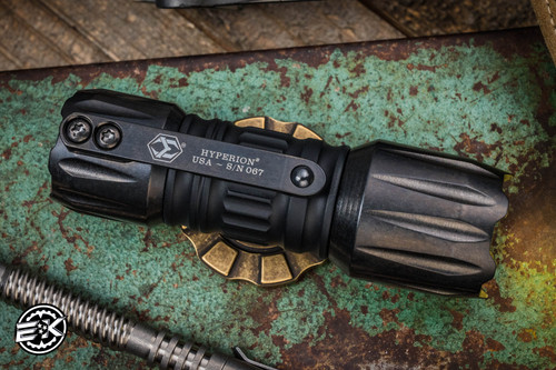 Heretic Knives "Hyperion" Black DLC Titanium Flashlight