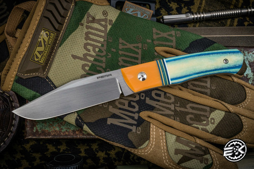 Enrique Pena Custom Fixed Blade Specialty Micarta 3.5" Hand Rubbed