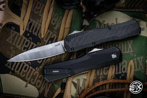 Kershaw LiveWire OTF Automatic Knife Carbon Fiber 3.45" MagnaCut Spearpoint Satin 9000CF