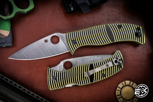 Spyderco Caribbean Folding Knife Black/Yellow G10 3.7" LC200N  C217GP