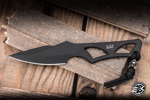 Spartan Blades ENYO Skeletonized Fixed Blade Neck Knife 3" MagnaCut DLC Black