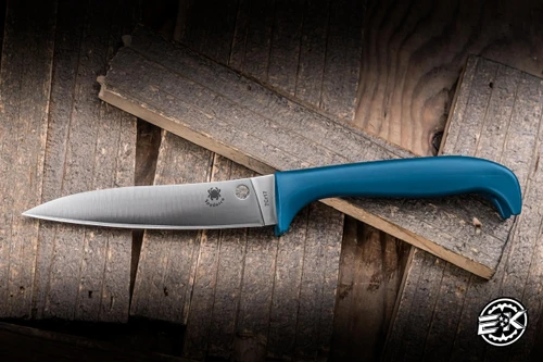 Spyderco Counter Puppy Kitchen Knife Blue Polymer 3.4" Stainless Steel Satin K20PBL