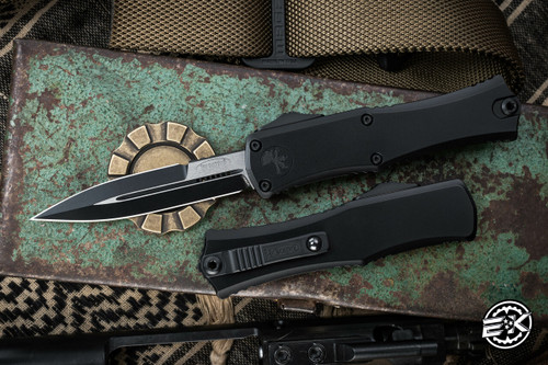 Microtech Hera II Mini OTF Automatic Knife Aluminum 3" M390 Bayonet Black 1701M-1T