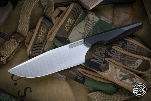 Vero Engineering Chef 6 Fixed Blade Kitchen Knife Black G10 6" Belt Satin
