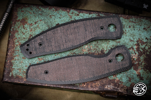 Three Rivers Manufacturing Neutron Scale Set Flat Double Black Distressed Micarta