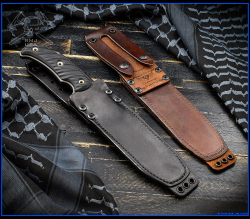 Chattanooga Leatherworks/RMJ Combat Africa Leather Sheath Black