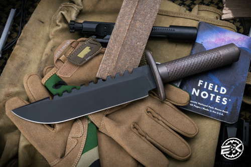 Nottingham Tactical/Chad Nichols Fixed Blade Knife Titanium Milled 7.5" PD1 DLC Drop Point